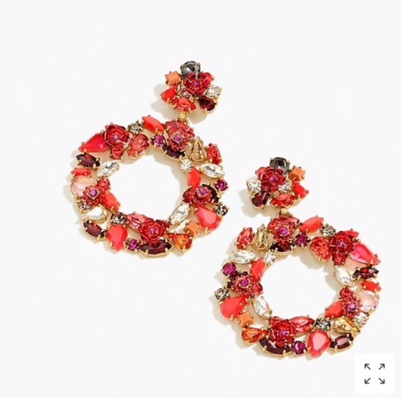J. Crew Jewelry - J. Crew Crystal Hoop Earrings